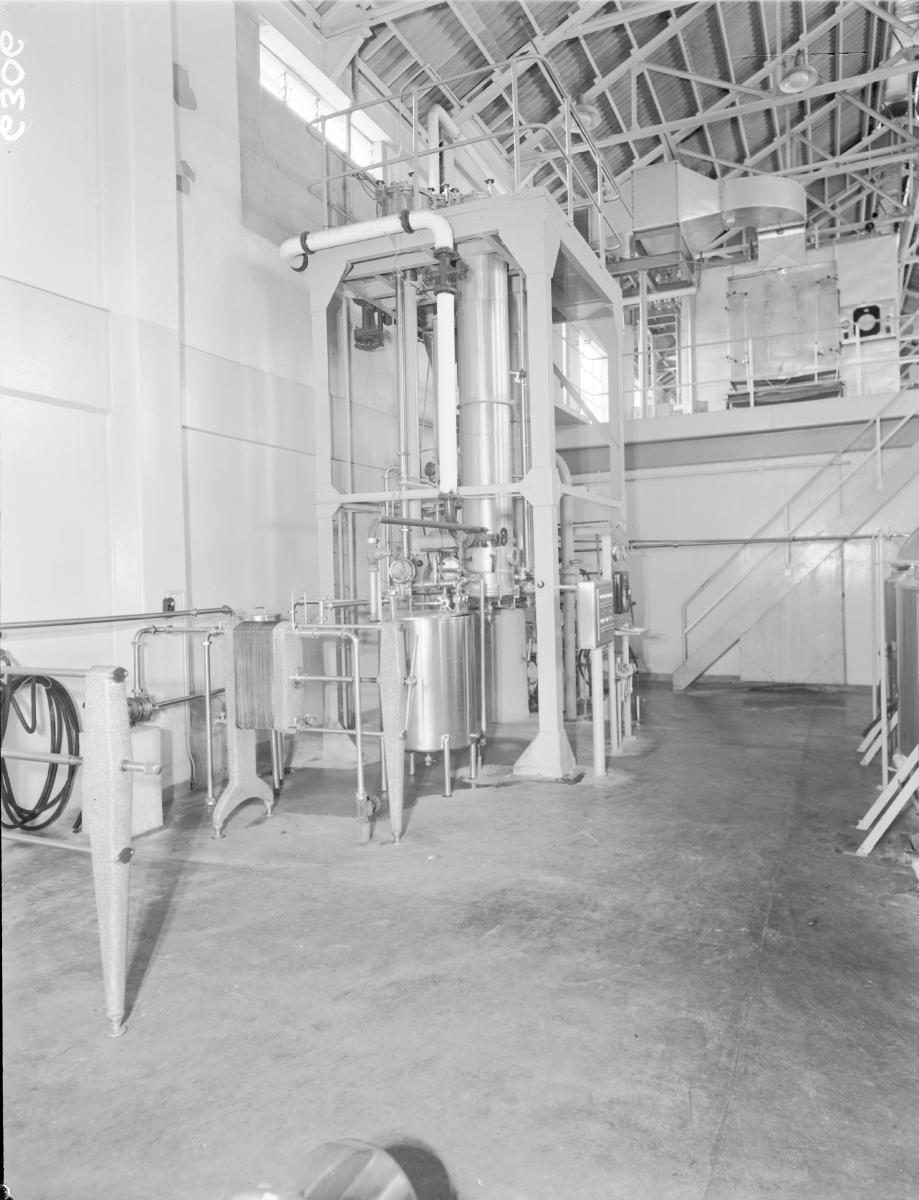 Milk concentrating equipment, Pauls, Montague Road, South Brisbane, November 1955