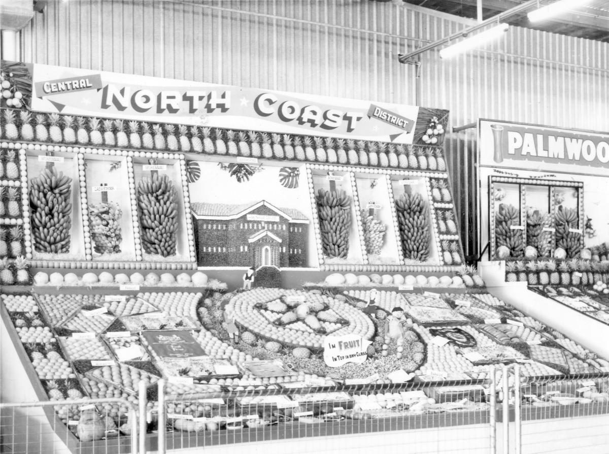Central North Coast fruit exhibit at the Royal National Show, Brisbane, August 1965