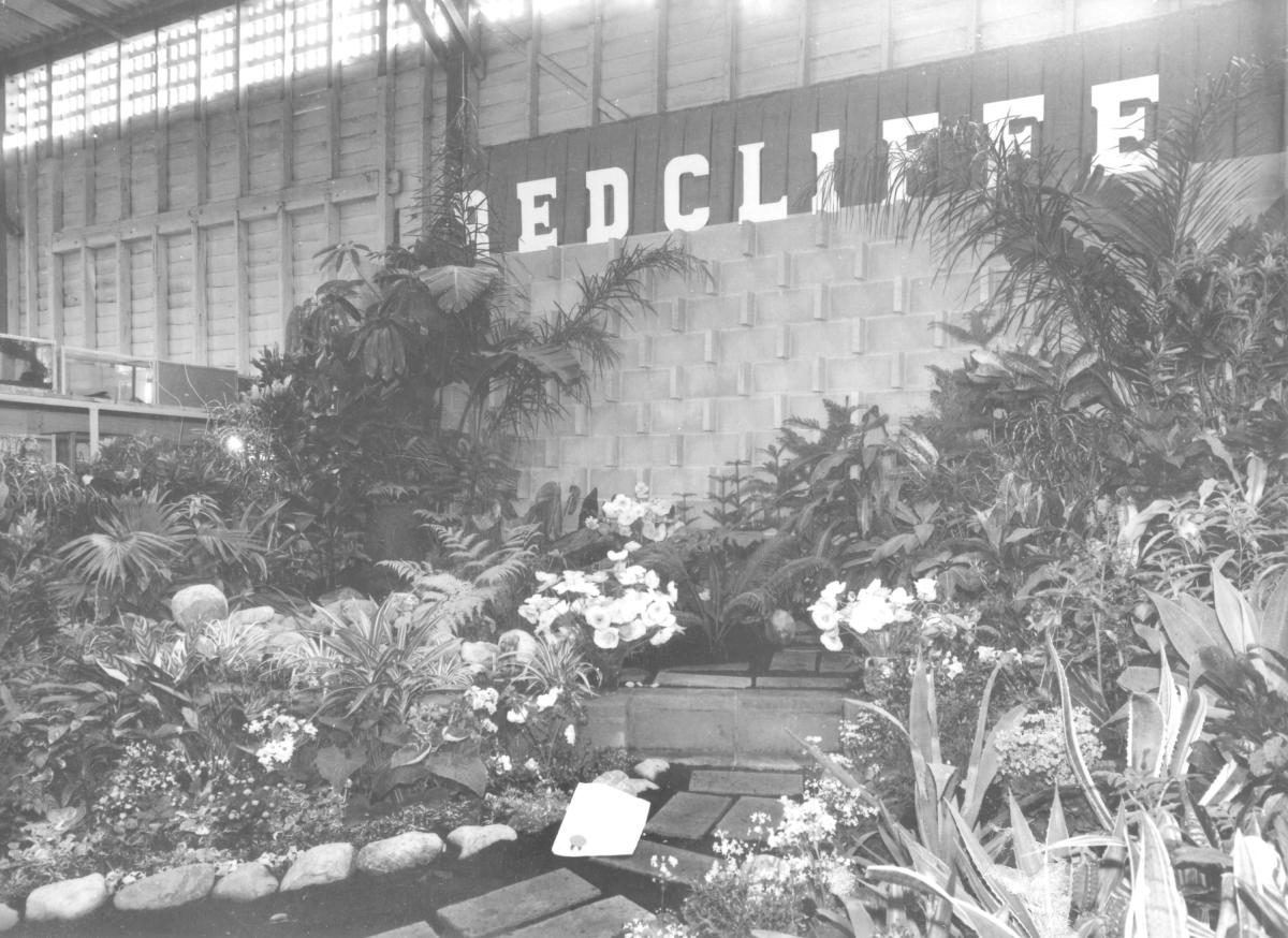 Redcliffe display in horticultural pavilion at the Royal National Show, Brisbane, August 1963