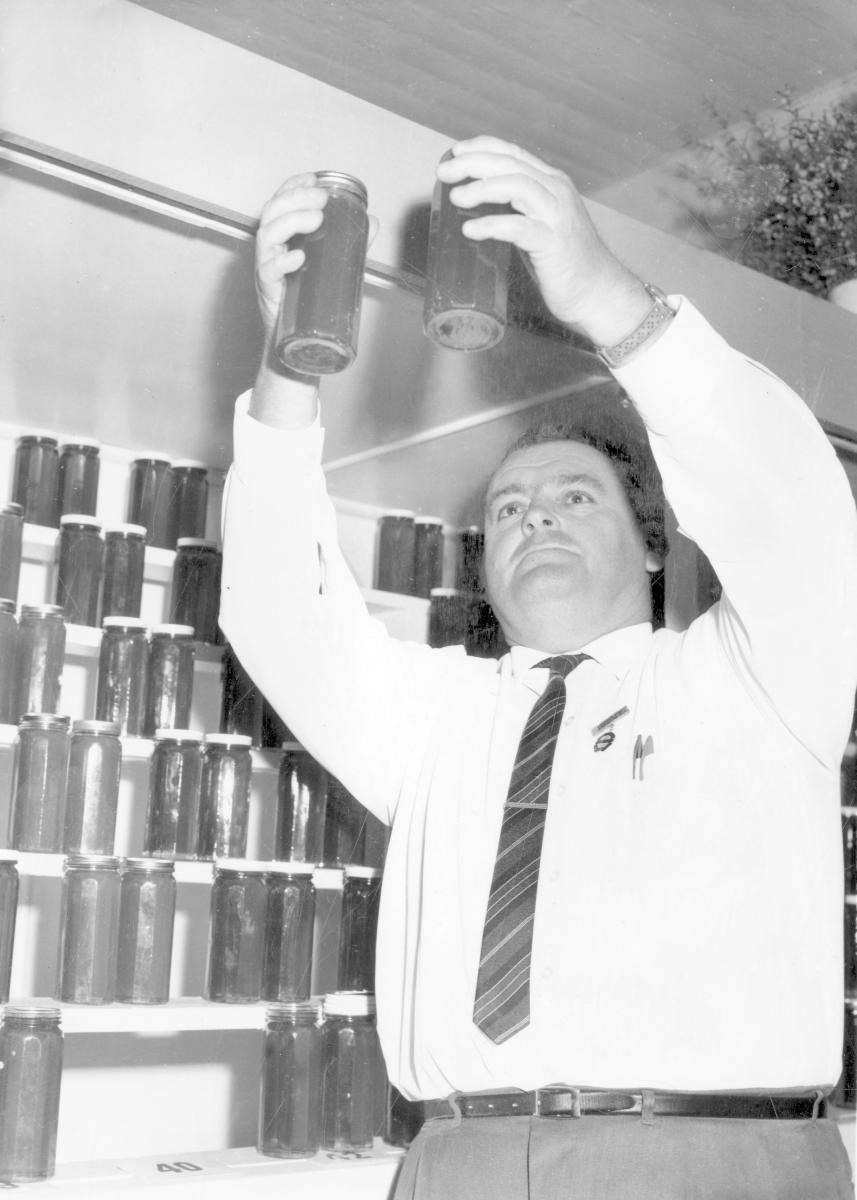 Judging honey at the Royal National Show, Brisbane, August 1963