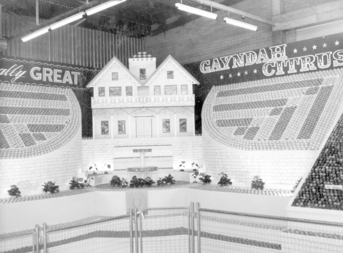 Gayndah Citrus exhibit at the Royal National Show, Brisbane, August 1966