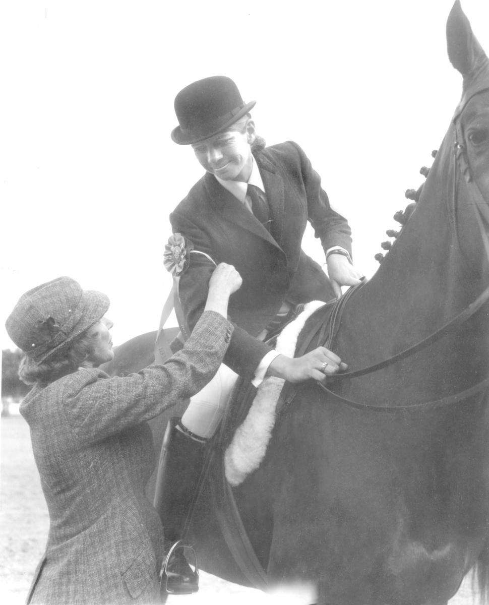 Equestrienne prize winner at the Royal National Show, Brisbane, August 1972
