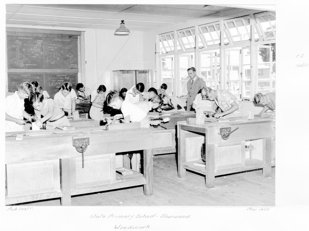 Sherwood State School, Woodwork - Brisbane, March 1955