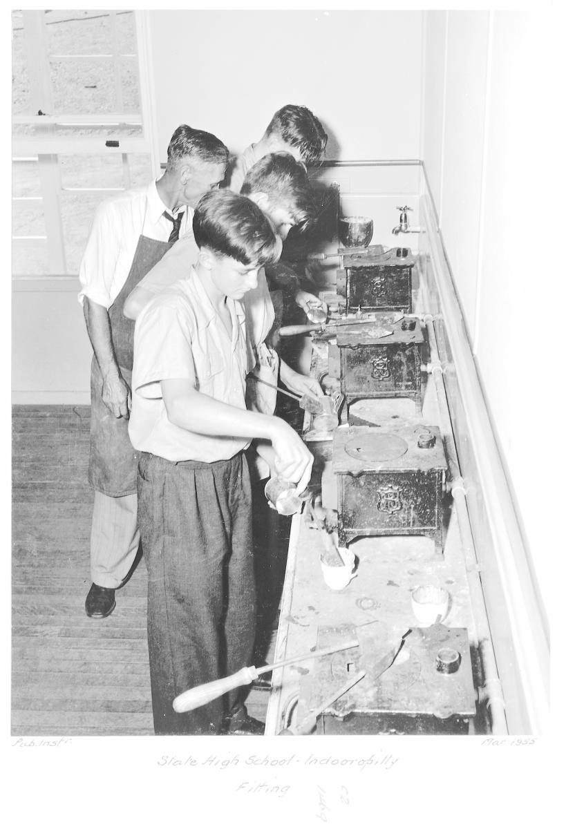Indooroopilly State High School, Fitting - Brisbane, March 1955