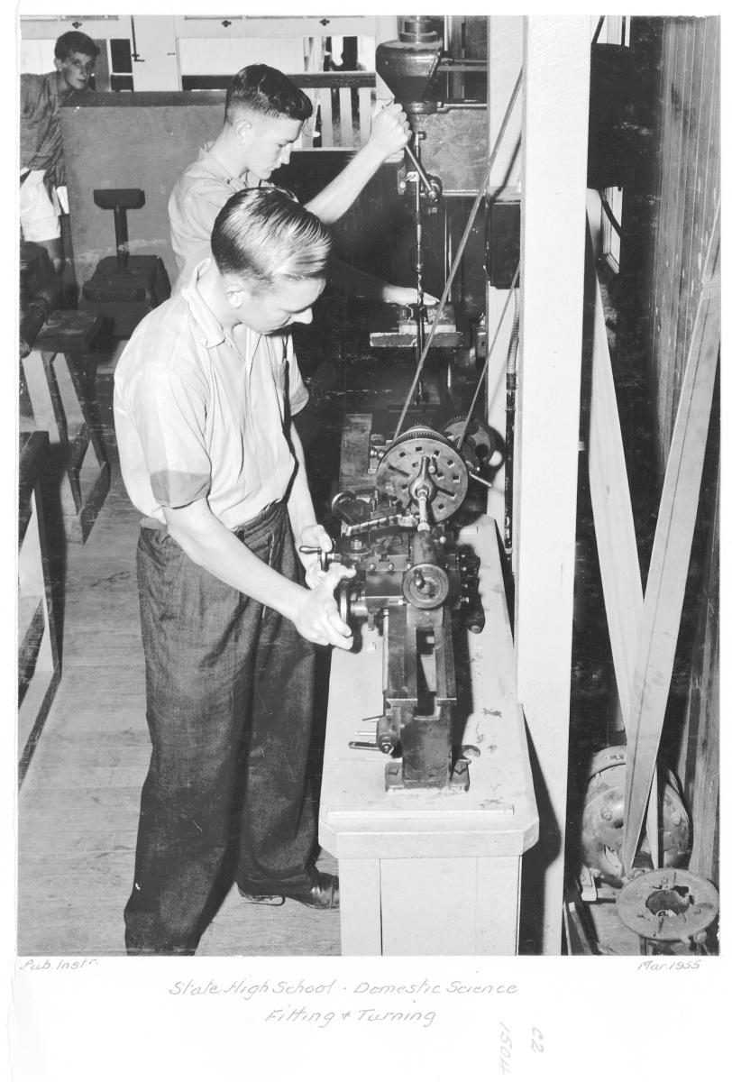 State High School, Domestic Science, Fitting and Turning - Brisbane, March 1955