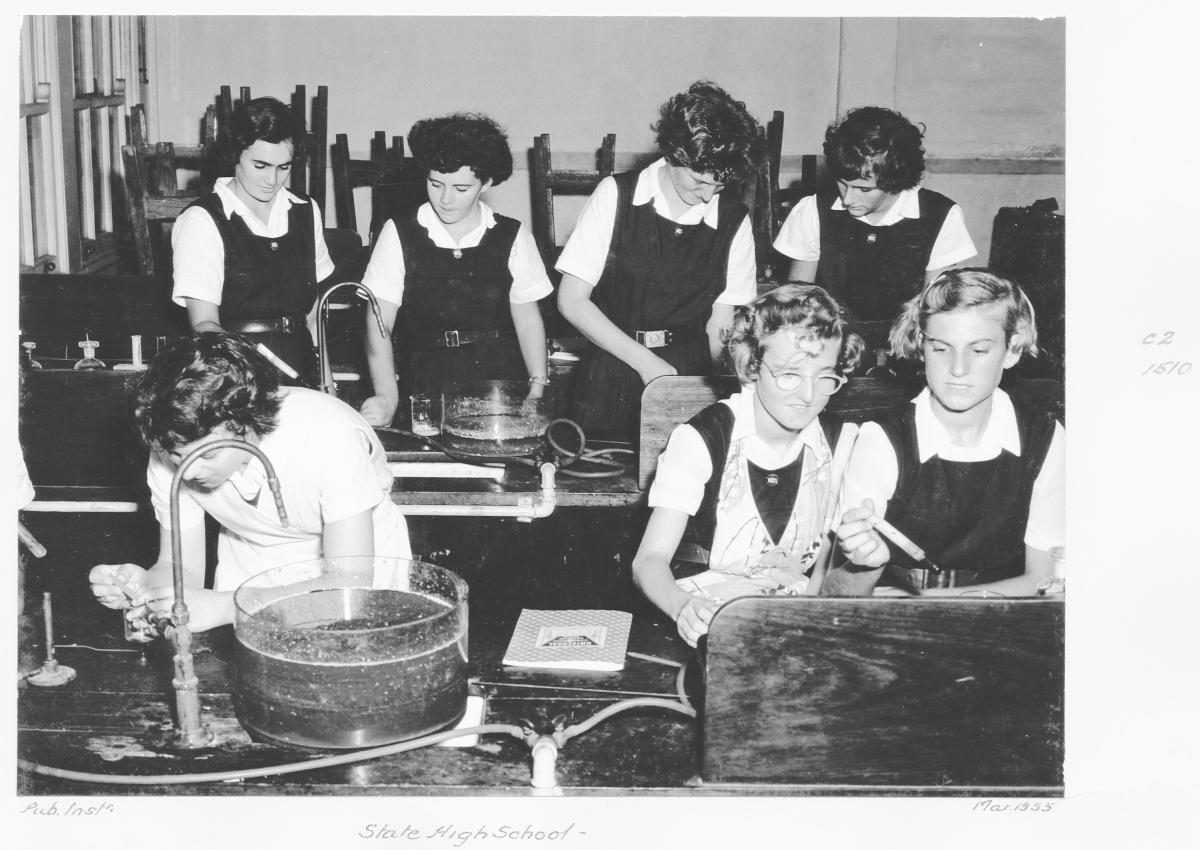 State High School, Laboratory - Brisbane, March 1955