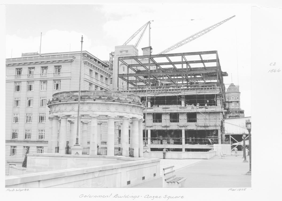 Government buildings, ANZAC Square - Brisbane, March 1955