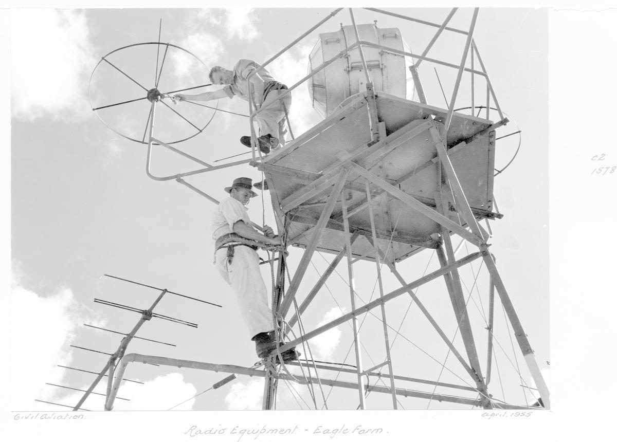 Civil Aviation radio equipment, Eagle Farm - Brisbane, April 1955