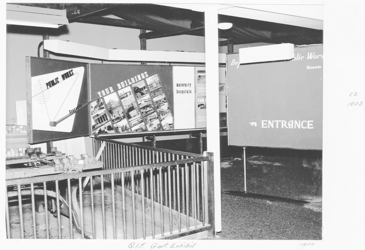 Queensland Industries Fair, Government exhibit, Department of Public Works, Public buildings - Brisbane, April-May 1955