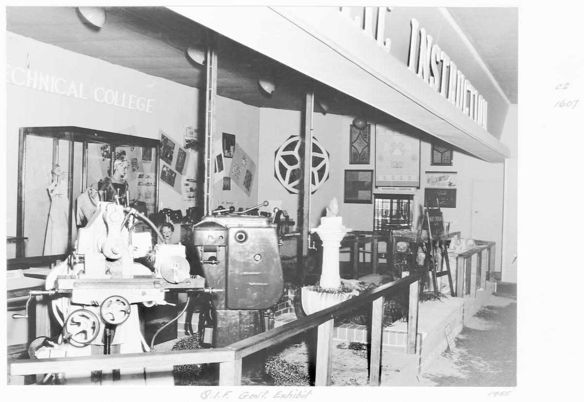 Queensland Industries Fair, Government exhibit, Department of Public Instruction, Technical Colleges - Brisbane, April-May 1955