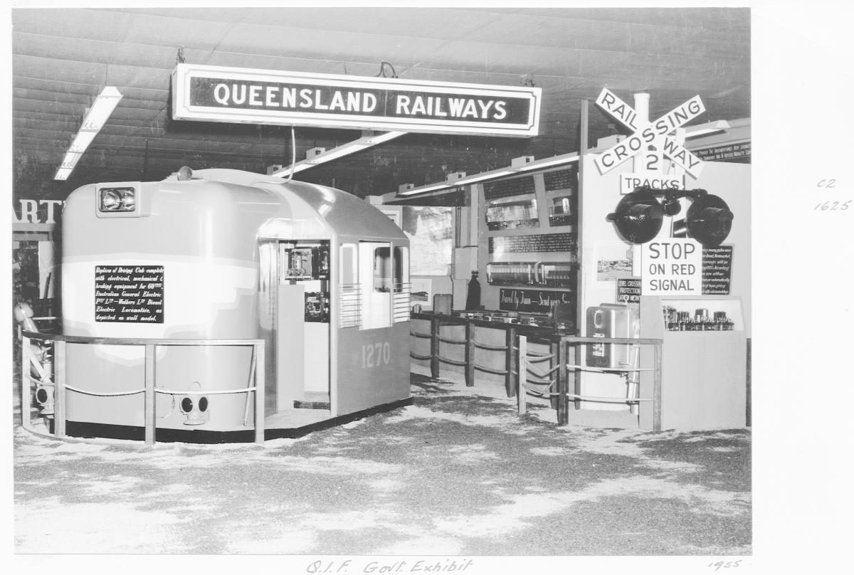 Queensland Industries Fair, Government exhibit, Queensland Railways - Brisbane, April-May 1955