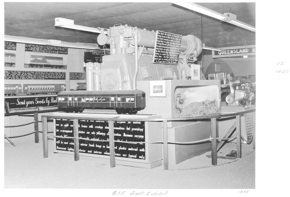 Queensland Industries Fair, Government exhibit, Queensland Railways - Brisbane, April-May 1955