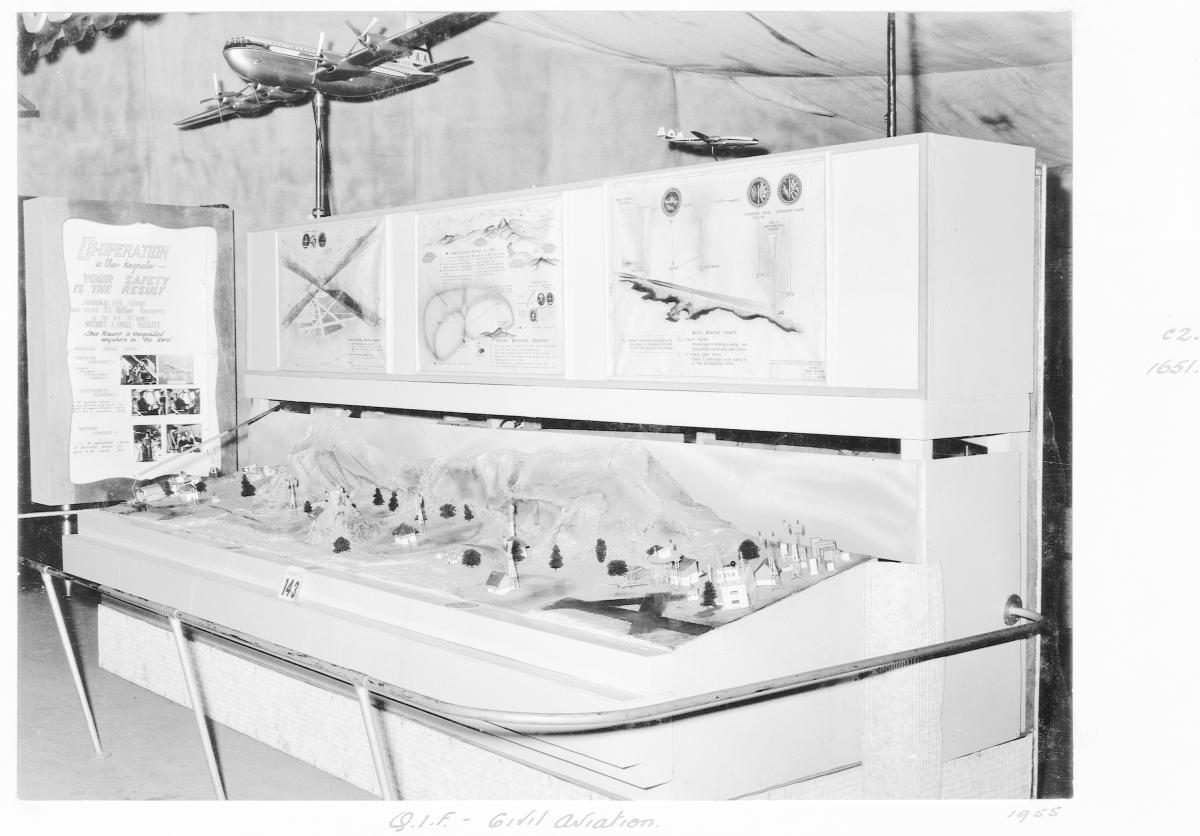 Queensland Industries Fair, Government exhibit, Civil Aviation safety - Brisbane, April-May 1955