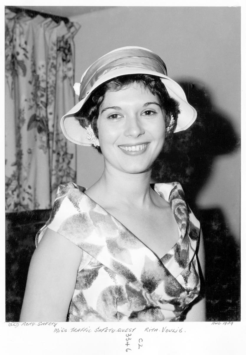 Miss Traffic Safety Quest - Entrant Rita Voulis - Brisbane, August 1959