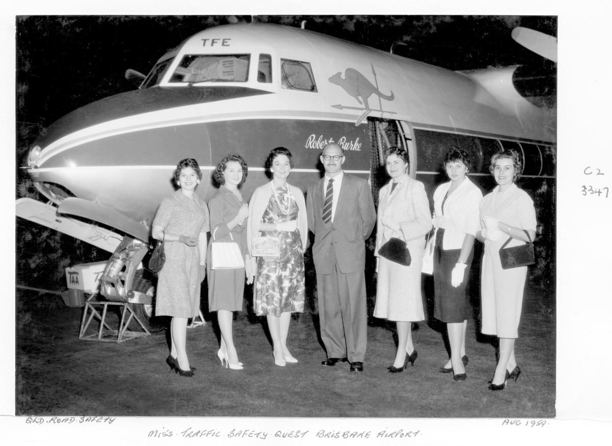 Miss Traffic Safety Quest - Brisbane Airport - Brisbane, August 1959