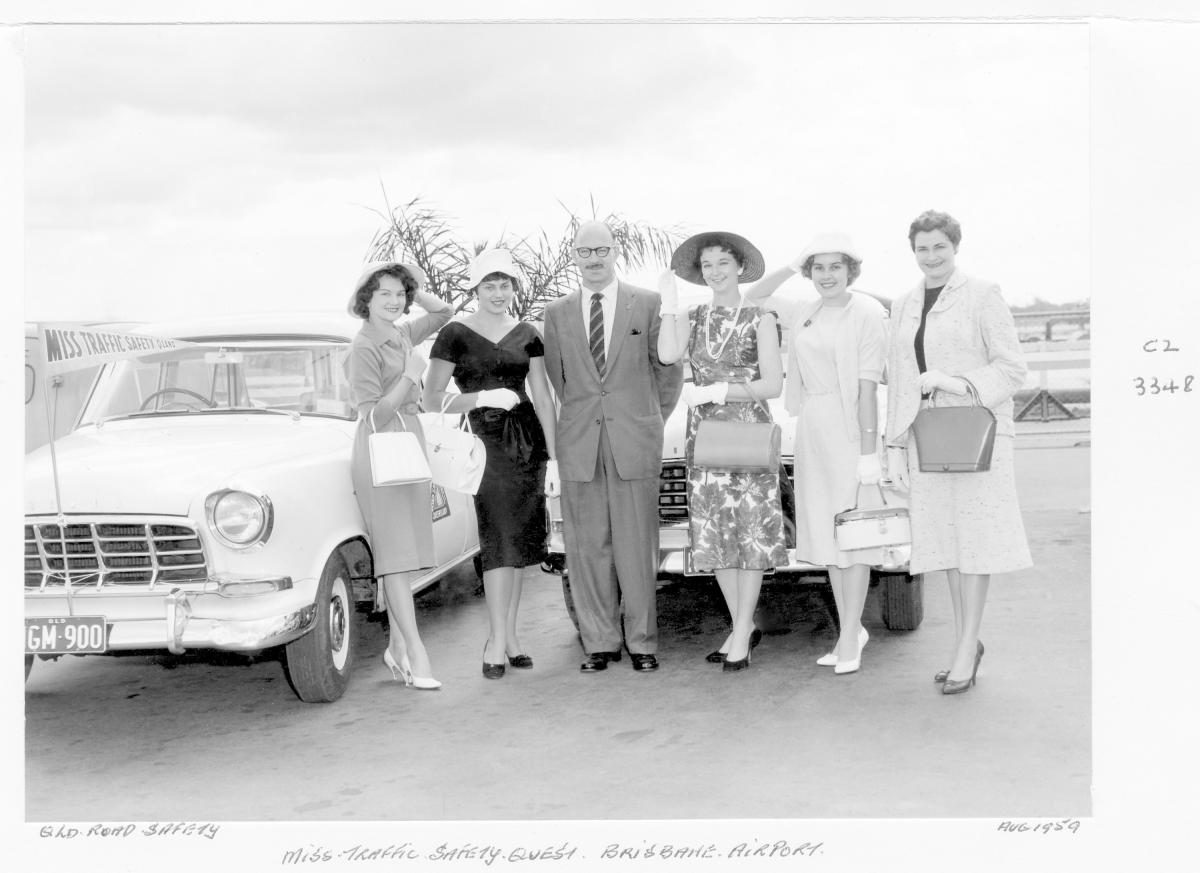 Miss Traffic Safety Quest - Brisbane Airport - Brisbane, August 1959