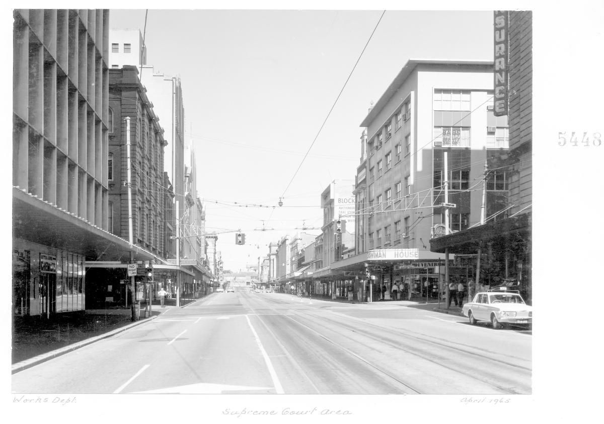 Supreme Court area, George Street, Brisbane, April 1965