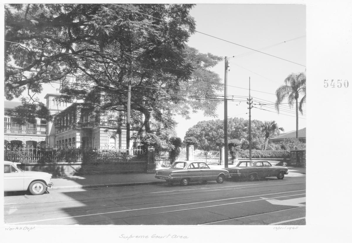 Supreme Court area, Court House, Brisbane, April 1965