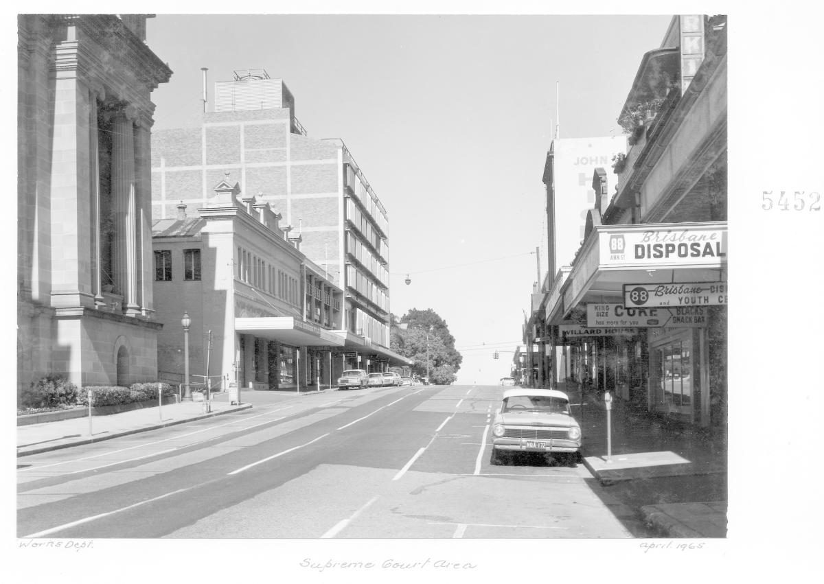 Supreme Court area, Ann Street, Brisbane, April 1965