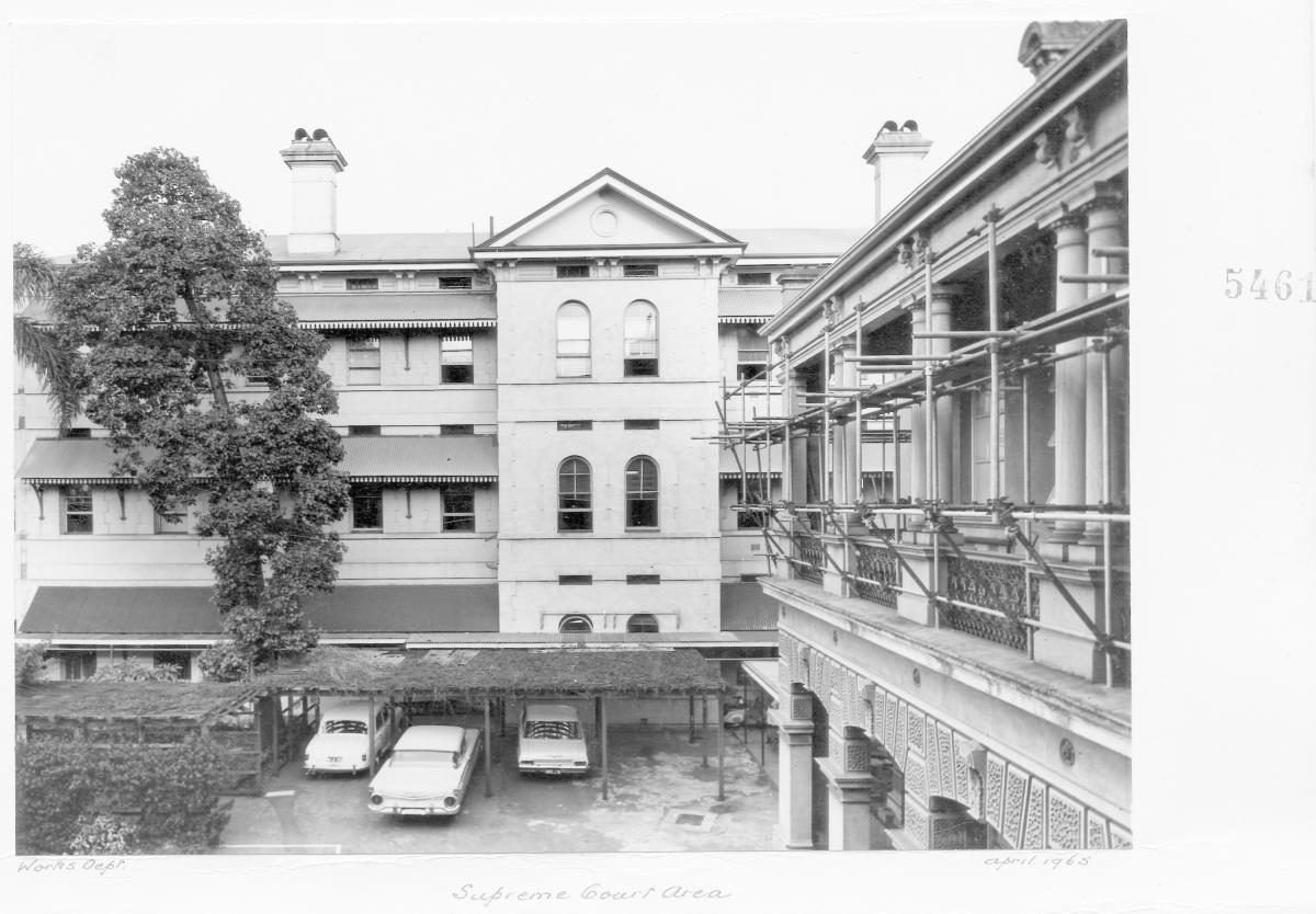 Supreme Court area, Court House, Brisbane, April 1965