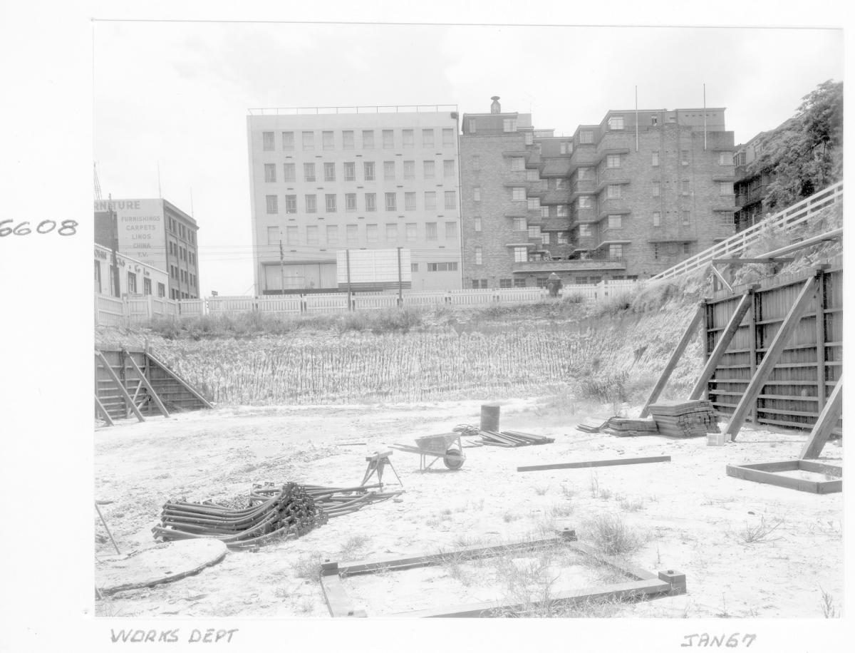 Supreme Court building under construction, Brisbane, January 1967