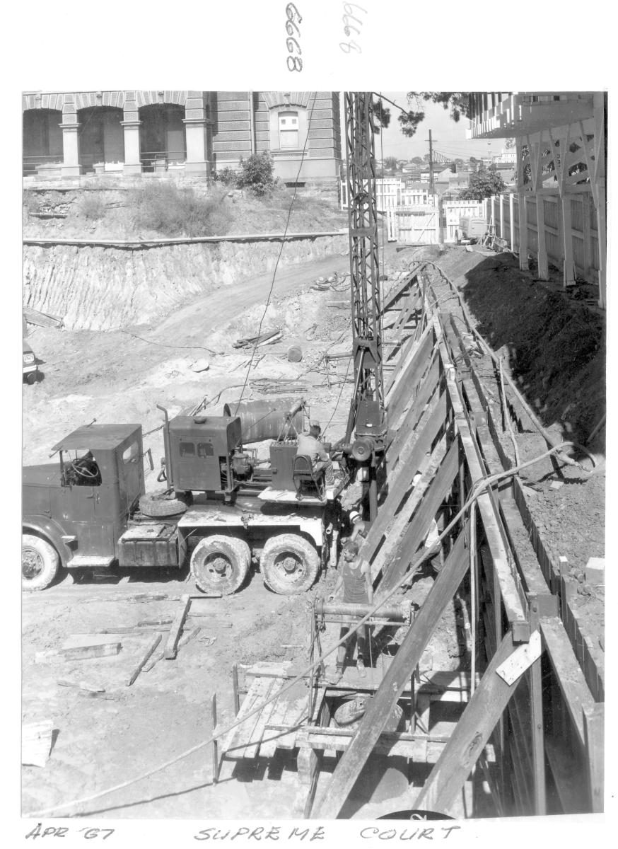 Supreme Court building under construction, Brisbane, April 1967