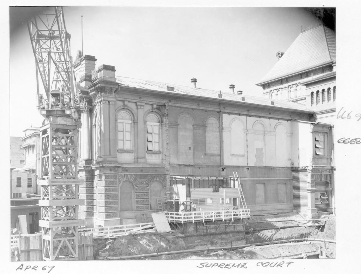 Supreme Court building under construction, Brisbane, April 1967