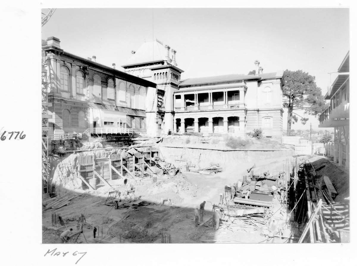 Supreme Court building under construction, Brisbane, May 1967