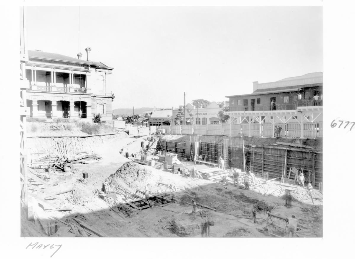 Supreme Court building under construction, Brisbane, May 1967