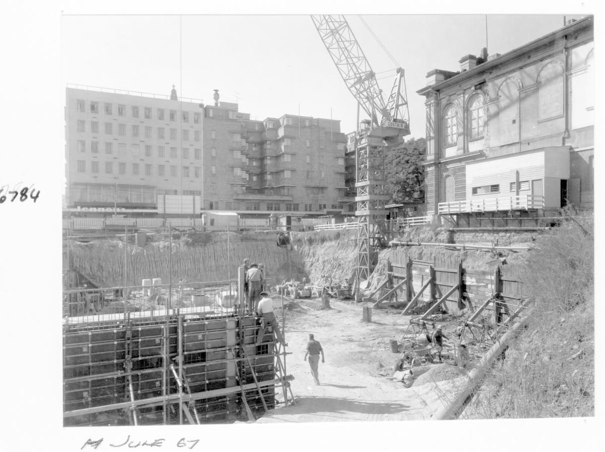 Supreme Court building under construction, Brisbane, June 1967