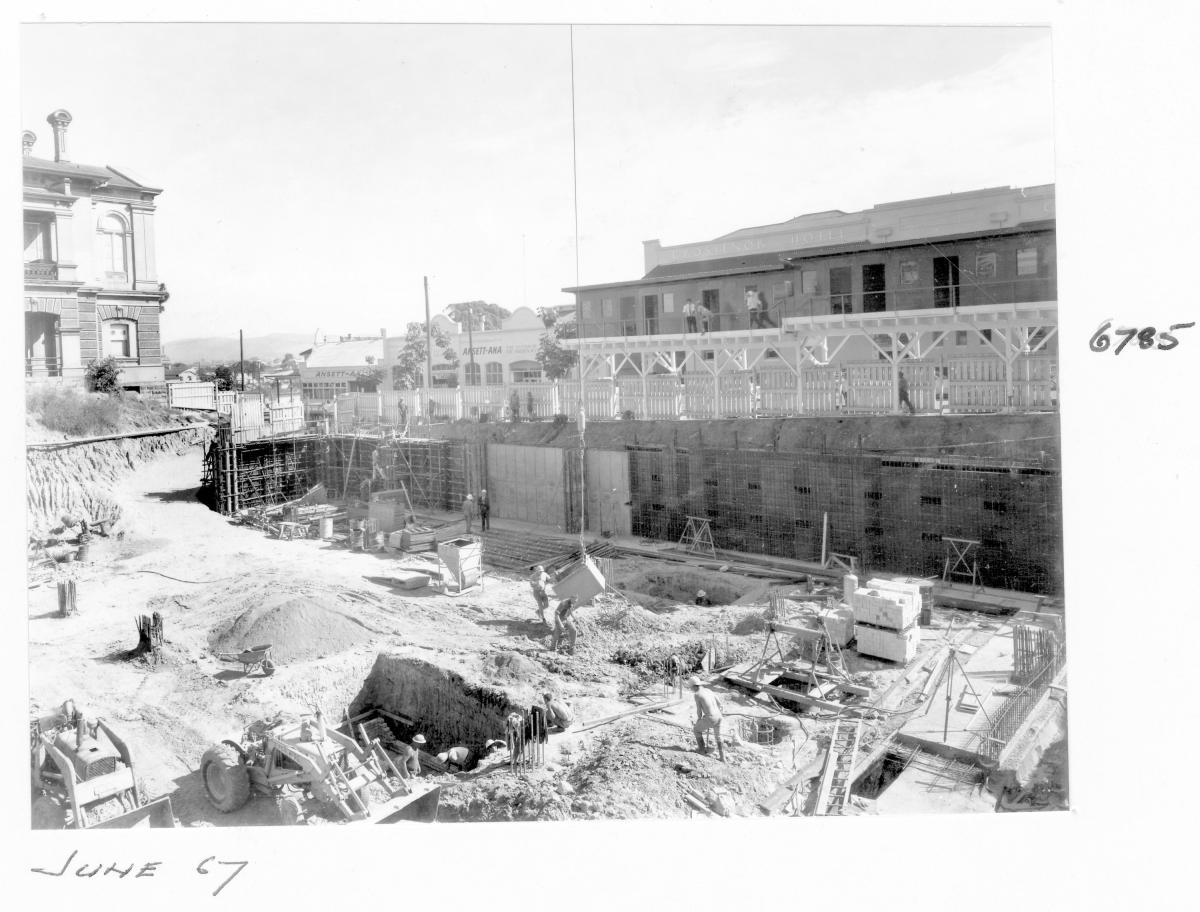 Supreme Court building under construction, Brisbane, June 1967