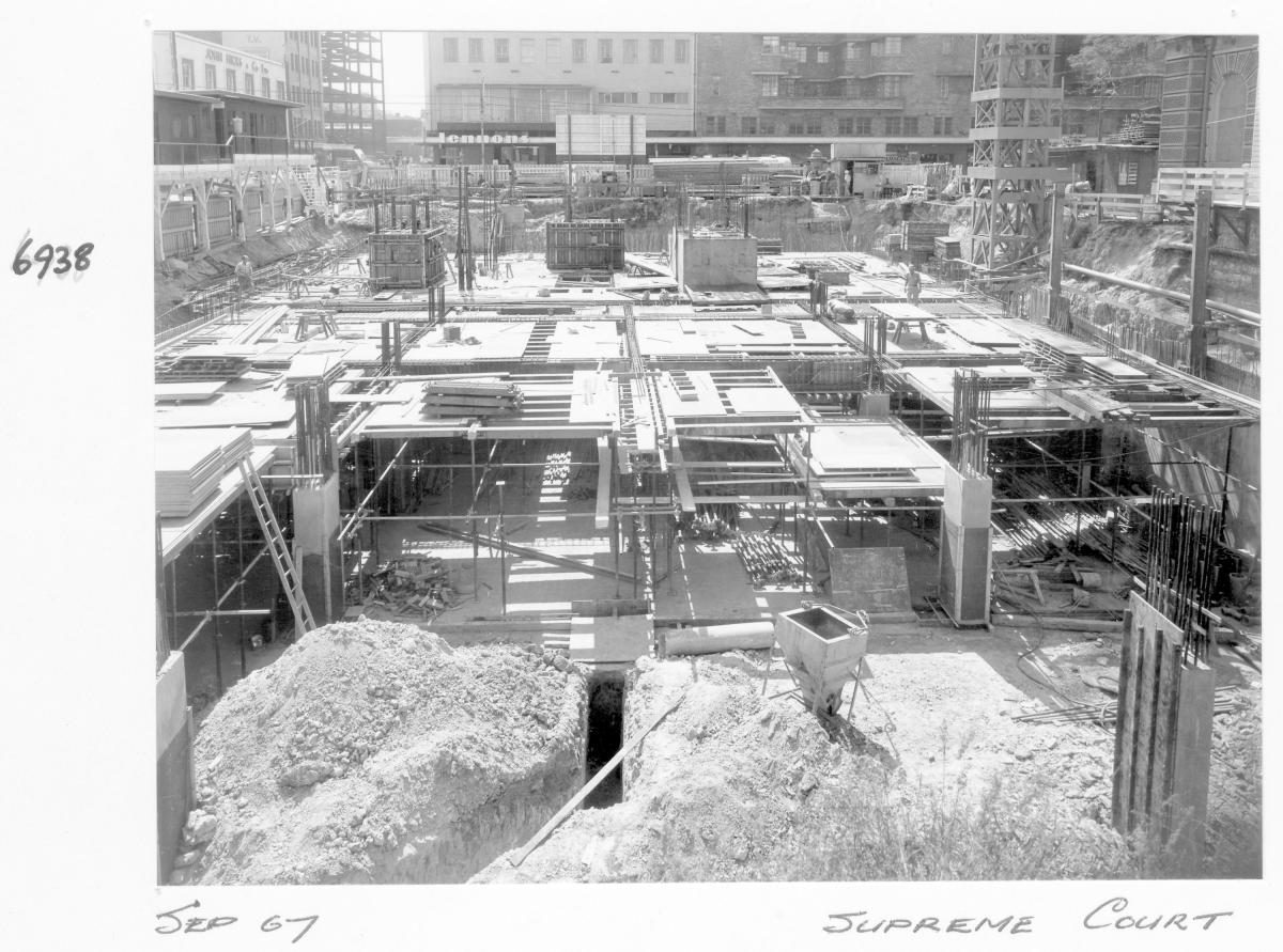 Supreme Court building under construction, Brisbane, September 1967