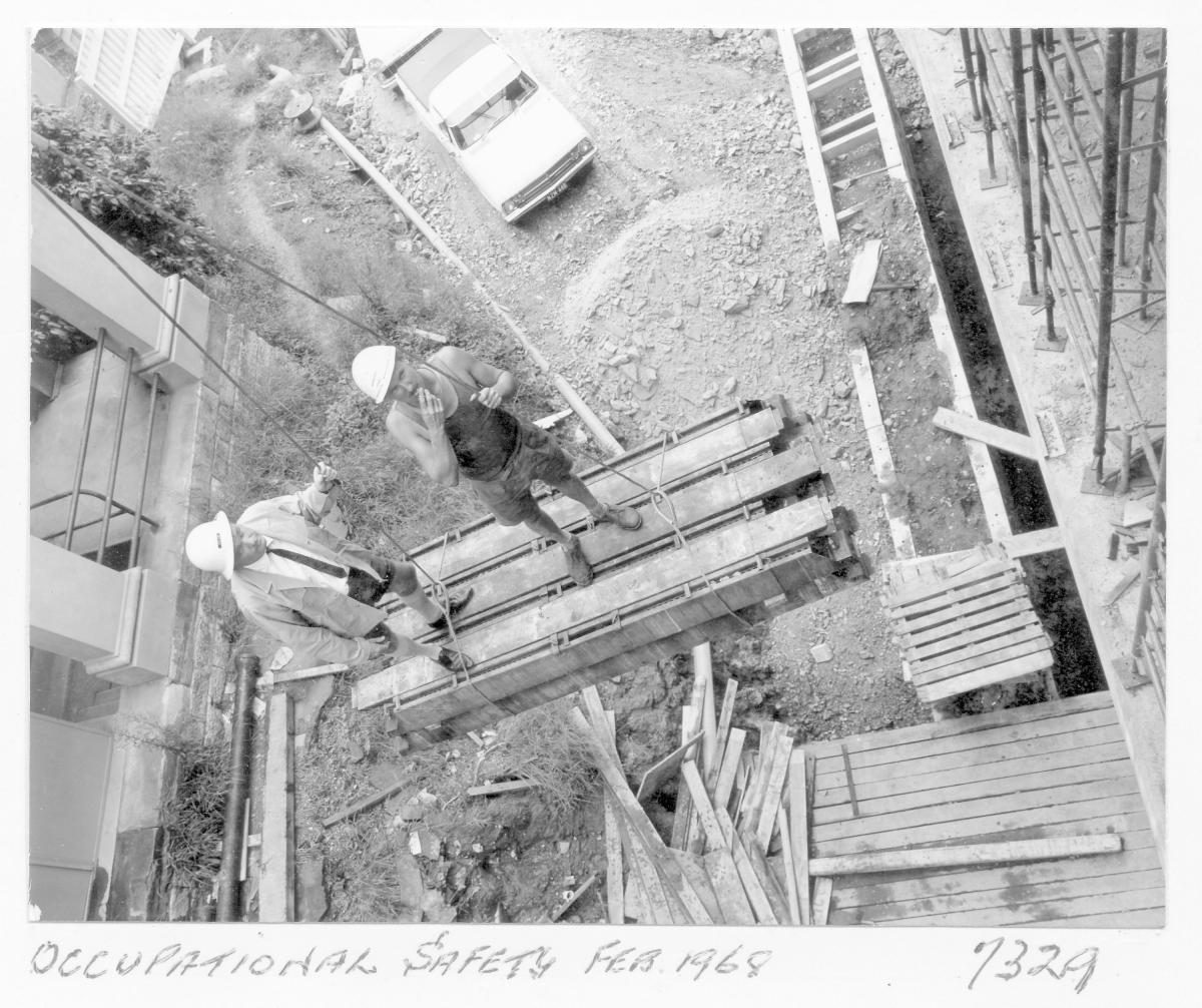 Occupational safety, Law Courts building, Brisbane, February 1968