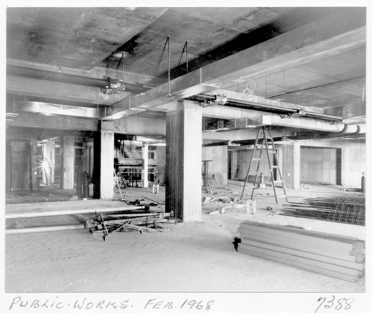 Law Courts building under construction, Brisbane, February 1968