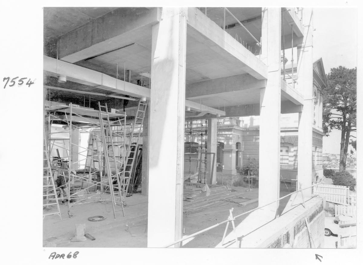 Law Courts building under construction, Brisbane, April 1968