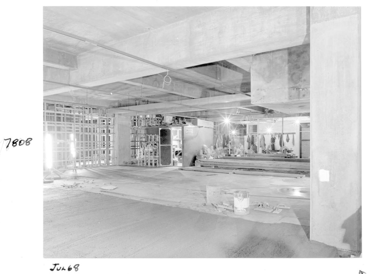 Law Courts building under construction, Brisbane, July 1968