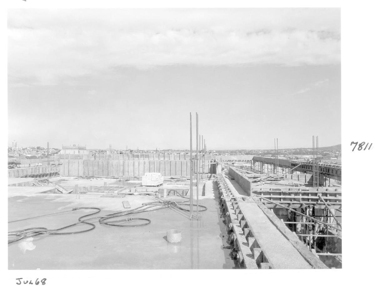 Law Courts building under construction, Brisbane, July 1968
