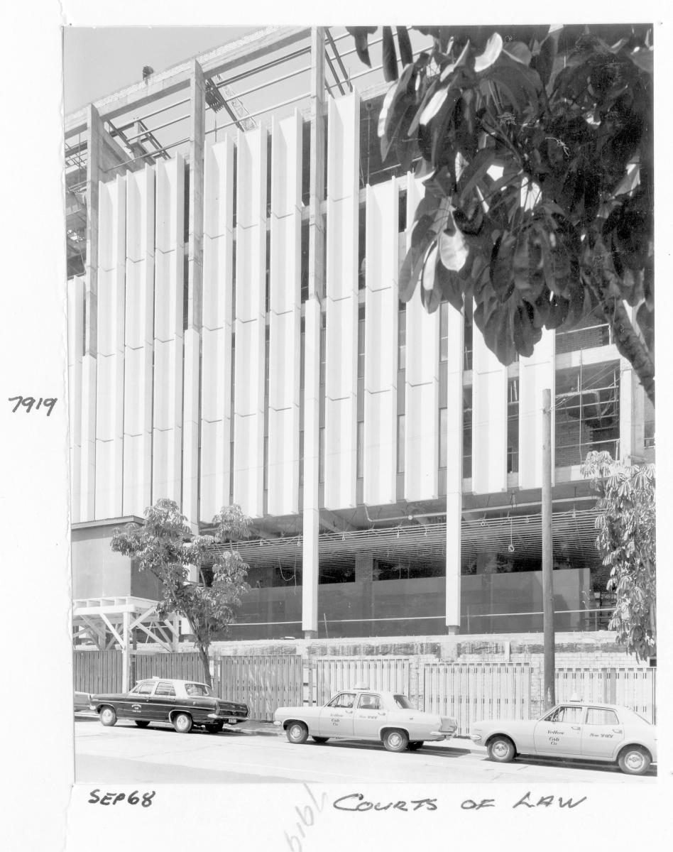 Law Courts building under construction, Brisbane, September 1968