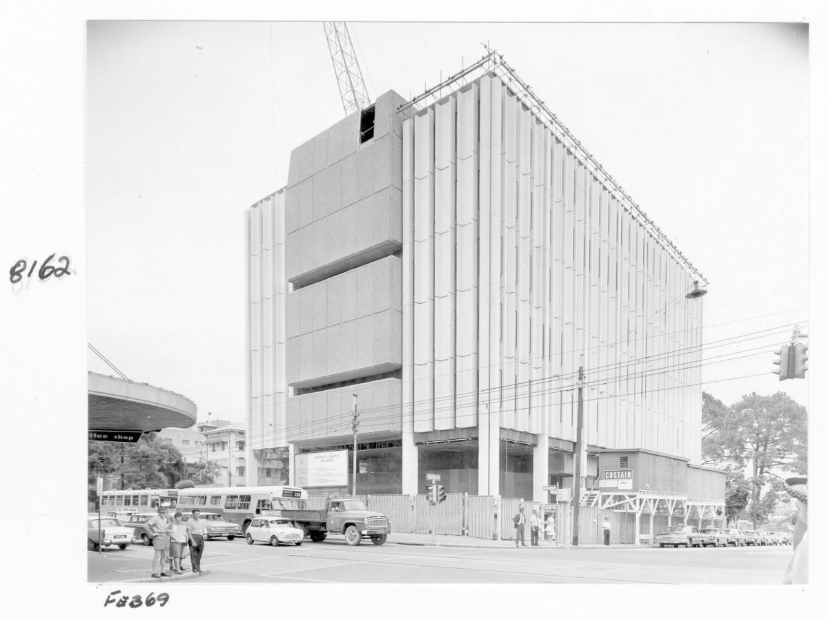 Law Courts building under construction, Brisbane, February 1969