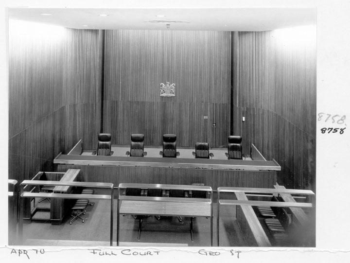District Court Full Court Room, George Street, Brisbane, April 1970