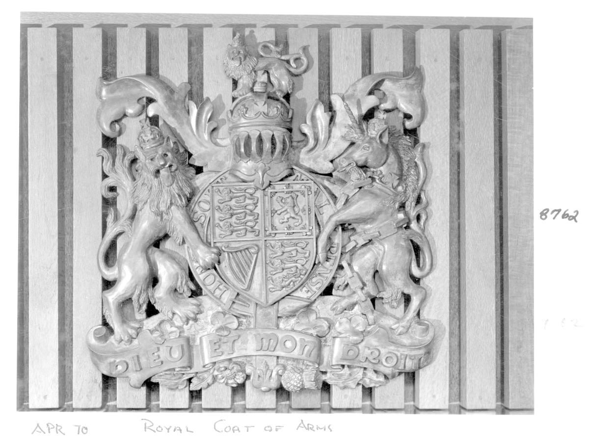 District Court, Royal Coat of Arms, George Street, Brisbane, April 1970
