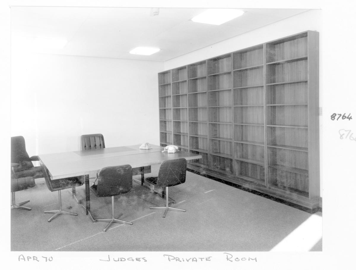 District Court, Judge's Private Room, George Street, Brisbane, April 1970
