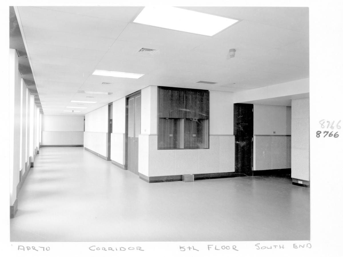 District Court, fifth floor, southern end, George Street, Brisbane, April 1970