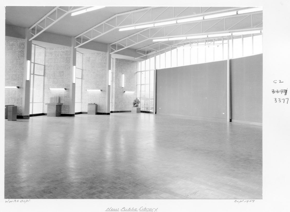 Interior of Centennial Hall at the State Library of Queensland, William St - Brisbane, September 1959