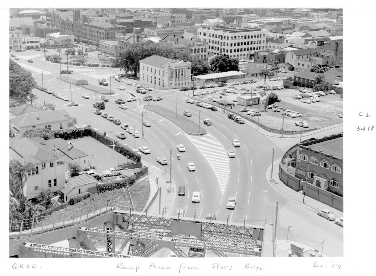 Kemp Place from Story Bridge - Brisbane, December 1959