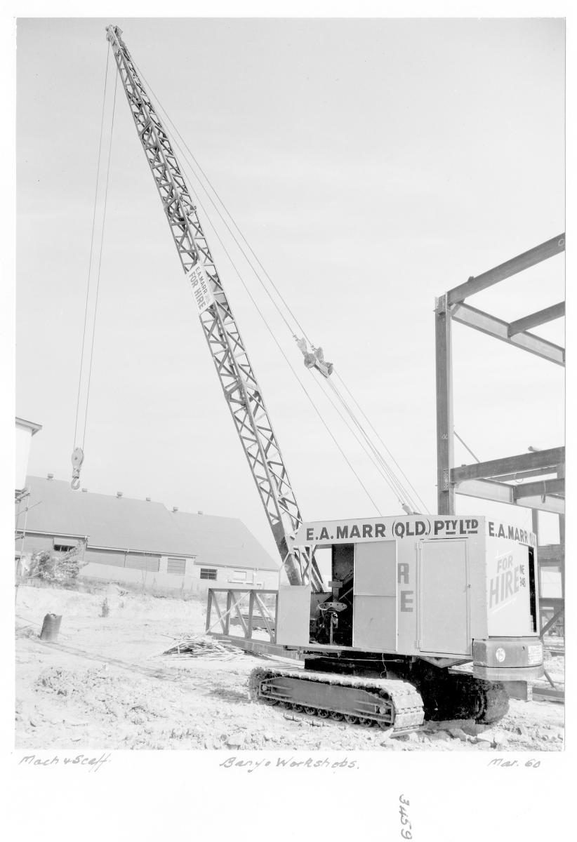 Machinery and Scaffolding, Banyo workshops (railway) - Brisbane, March 1960