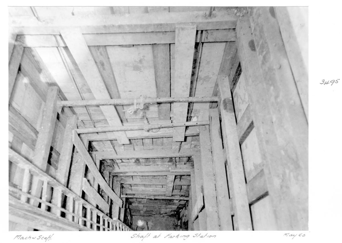 Shaft at parking station - Brisbane, May 1960