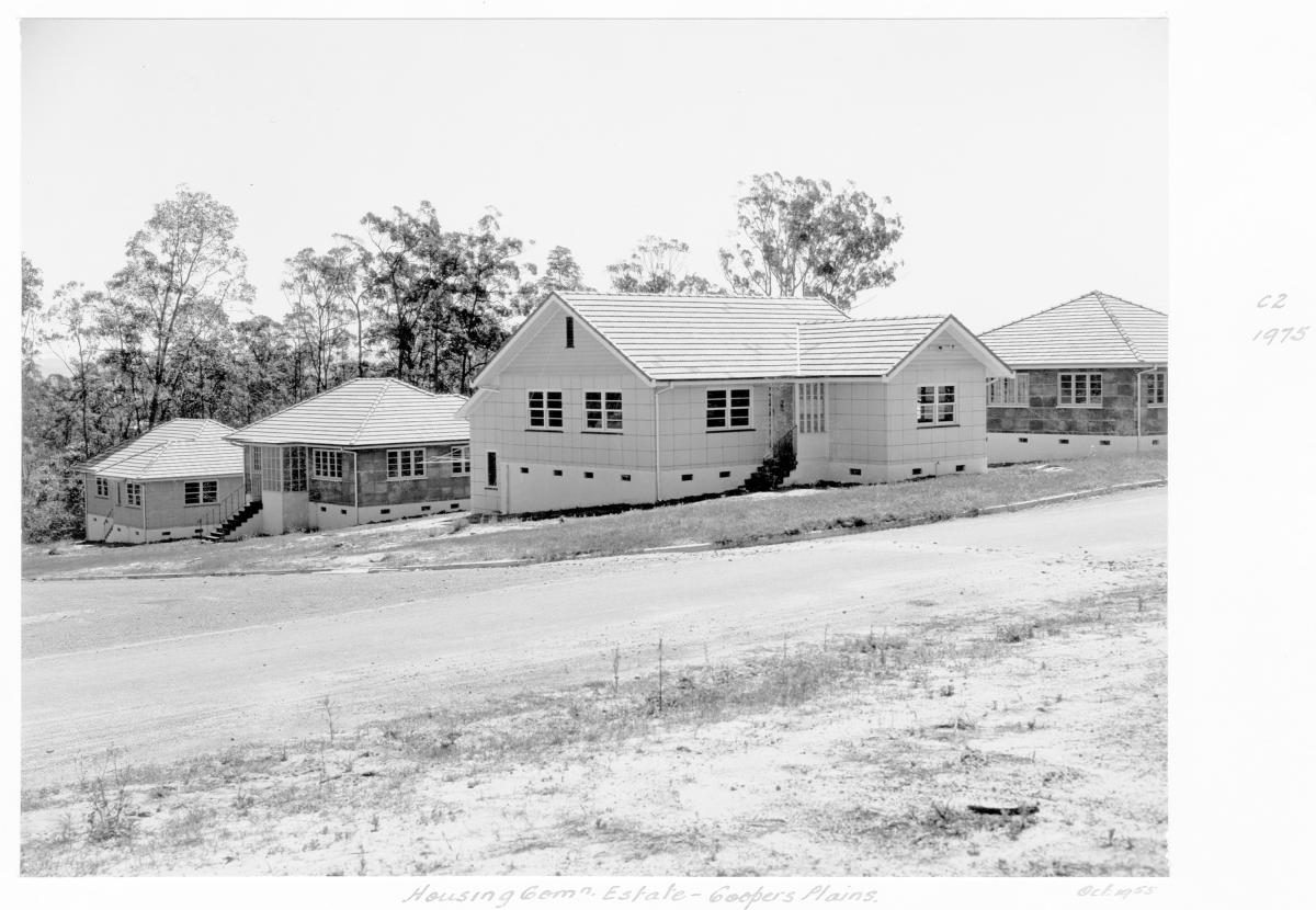 Housing Commission estate, Coopers Plains, Brisbane, October 1955