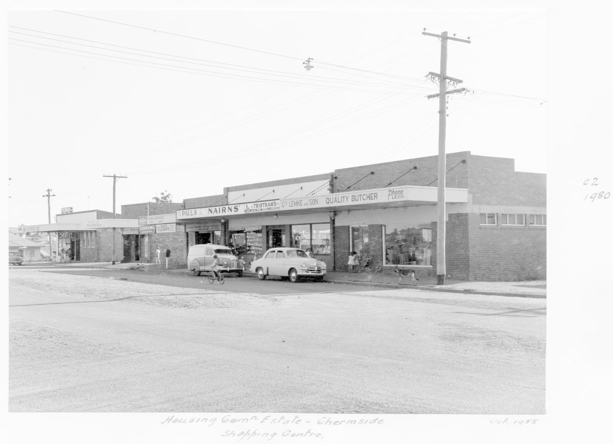 Housing Commission estate, Chermside Shopping Centre - Brisbane, October 1955