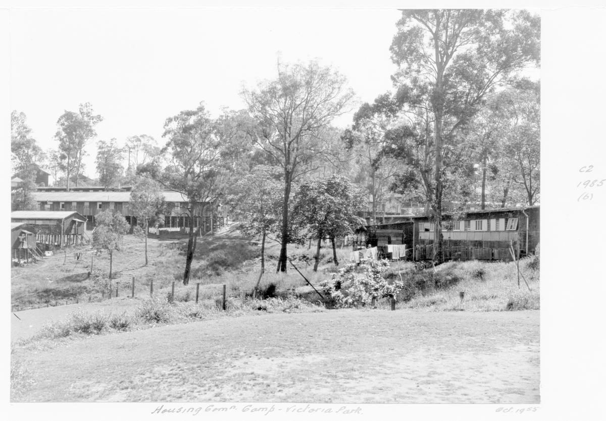 Housing Commission camp, Victoria Park, Spring Hill - Brisbane, October 1955